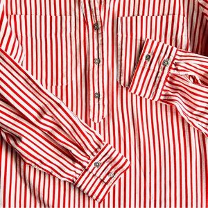 Cleo Red Striped Women's Top